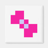 Cute 8 Bit Pixel Bow Magneet (Voorkant)