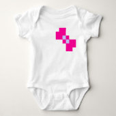 Cute 8 Bit Pixel Bow Romper (Voorkant)