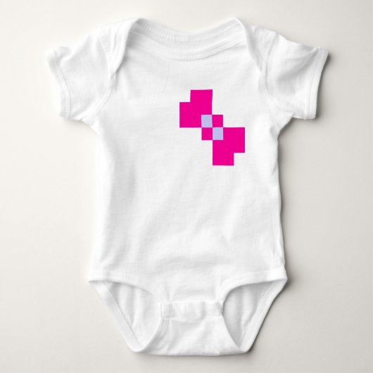 Cute 8 Bit Pixel Bow Romper (Voorkant)