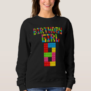 Cute 8th Birthday 8 Years Old Block Building Girls Trui