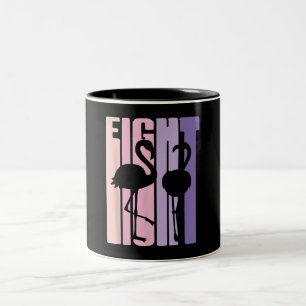 Cute 8th Birthday Gift I Flamingo I Acht Your Tweekleurige Koffiemok