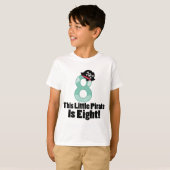 Cute 8th Birthday Pirate Shirt for boys (Voorkant volledig)