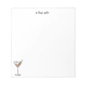 Cute A Tini Note Hand Drawn Martini Cocktail Notitieblok (Voorkant)