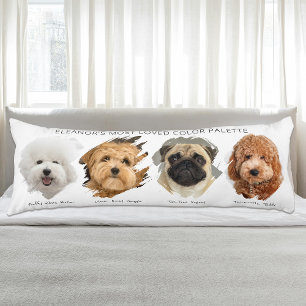 Cute Aangepaste Foto Kleurenpalet Verfmonster Pupp Lichaamskussen