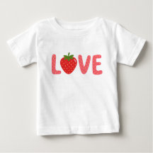 Cute Aardbei LOVE Kinder T-Shirt