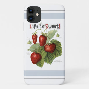 Cute  aardbeirassen Life is Sweet iPhone 11 Hoesje