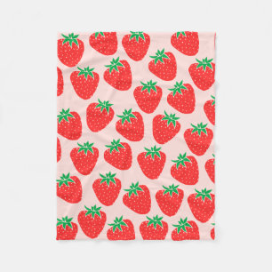 Cute aardberies Blanket Fleece Deken