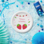 Cute aardbery Berry Sweet Birthday Papieren Bordje (Feest)