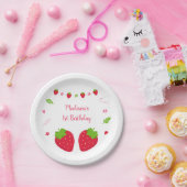 Cute aardbery Berry Sweet Birthday Papieren Bordje (Feest)