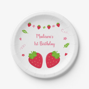 Cute aardbery Berry Sweet Birthday Papieren Bordje