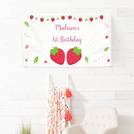 Cute aardbery Berry Sweet Birthday Spandoek (Insitu)