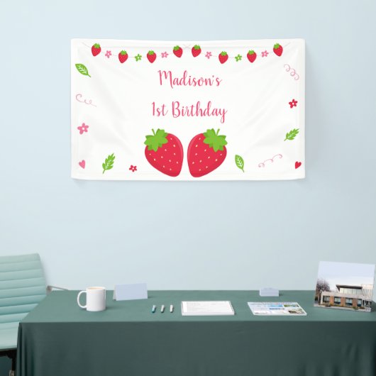 Cute aardbery Berry Sweet Birthday Spandoek (Beurs)