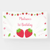 Cute aardbery Berry Sweet Birthday Spandoek (Horizontaal)