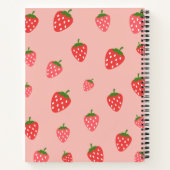 Cute aardbery Blush Pink Monogram Notitieboek (Achterkant)