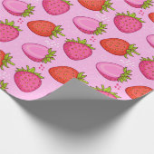 Cute aardbery cadeaupapier (Hoek)