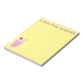 Cute aardbery ice crème sundae cartoon notitieblok (Gedraaid)