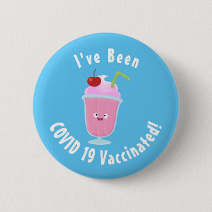 Cute aardbery ice crème sundae cartoon ronde button 5,7 cm