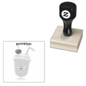 Cute aardbery ice crème sundae cartoon 	rubberstempel (Gestempeld)