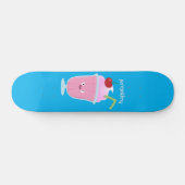 Cute aardbery ice crème sundae cartoon skateboard (Horizontaal)