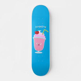 Cute aardbery ice crème sundae cartoon skateboard
