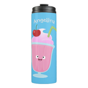 Cute aardbery ice crème sundae cartoon thermosbeker