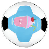 Cute aardbery ice crème sundae cartoon voetbal (Gedraaid)