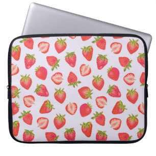 Cute aardbery-patroon laptop sleeve