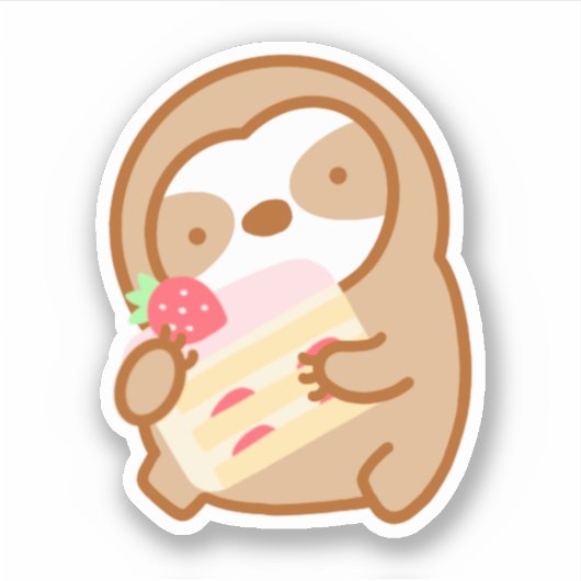 Cute aardbery Shortcake-sleuf Sticker (Voorkant)