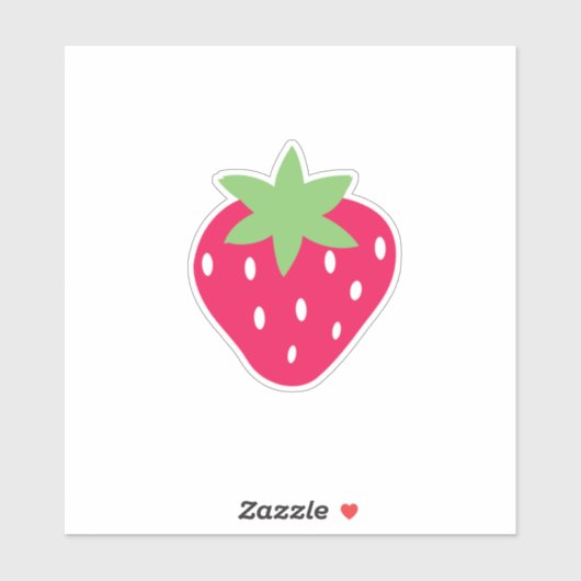 Cute aardbery sticker (Vel)