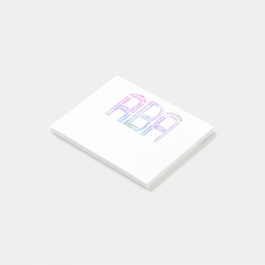 Cute ABA Acronym Post-it® Notes (Schuin)
