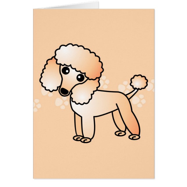 Cute Abriot Poodle Cartoon (Voorkant)