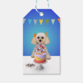 Cute Abriot Speelgoed Poodle Puppy Gift Label Cadeaulabel (Voorkant)