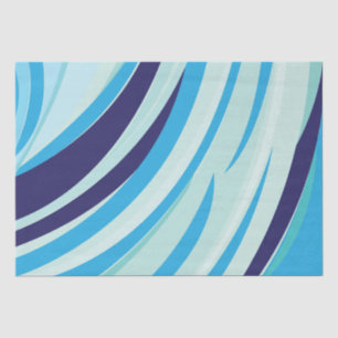 Cute Abstract Blauwe Diagonale Streep Tissuepapier