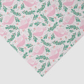 Cute Abstract Pink Christmas Peace Dove Pattern Tissuepapier (Detail)