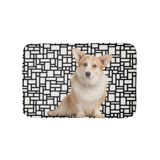 Cute Abstracte Corgi Badmat (Voorkant)