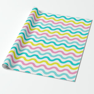 Cute Abstracte Waves Chevron Pattern   Cadeaupapier
