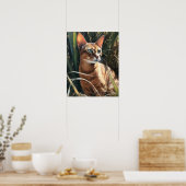Cute Abyssinian Cat Art Imprimer Poster (Cuisine)
