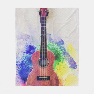 Cute Acoustic Guitar Fleece Deken
