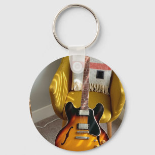 Cute Acoustic Guitar Sleutelhanger