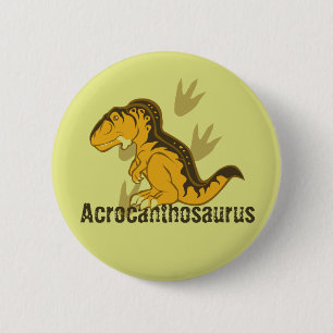 Cute Acrocanthosaurus Ronde Button 5,7 Cm