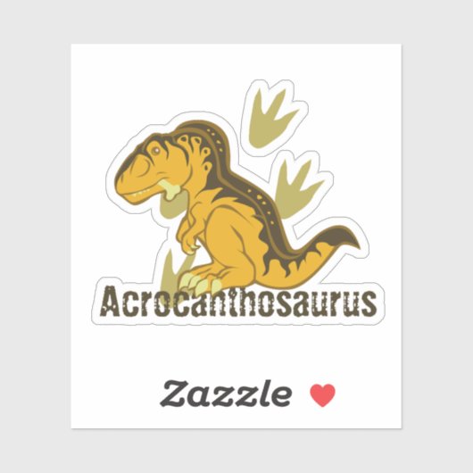 Cute Acrocanthosaurus Sticker (Vel)