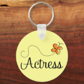 Cute Actress Butterfly Logo Gift Sleutelhanger (Voorkant)