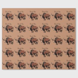 Cute & adorable brown Yak Cadeaupapier