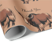 Cute & adorable brown Yak Cadeaupapier (Rol Hoek)