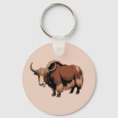Cute & adorable brown Yak Sleutelhanger (Voorkant)