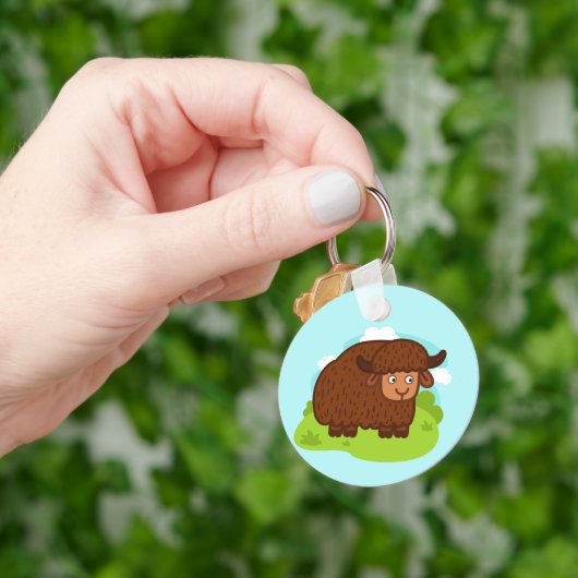 Cute & adorable brown Yak Sleutelhanger (Hand)