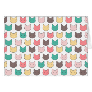 Cute adorable chatons têtes d'illustration motif