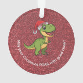 Cute Adorable T-Rex in Santa Hat (dos)