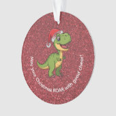 Cute Adorable T-Rex in Santa Hat Ornament (voorkant)