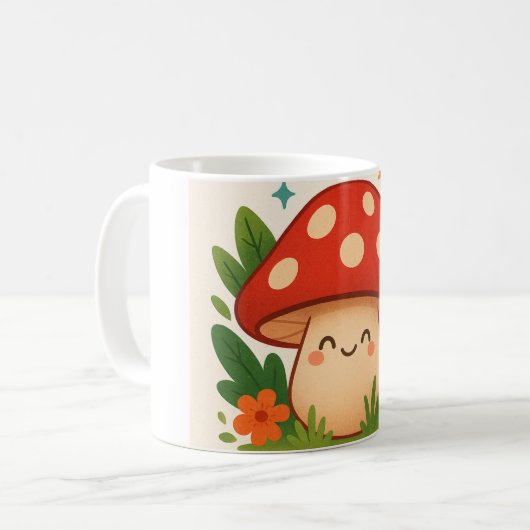 Cute Aesthetic Mushroom Mug (Devant gauche)